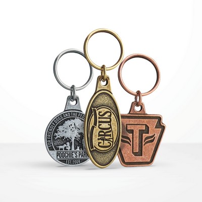 Custom Shape Metal Value 2D Key Chain (500 Pieces)