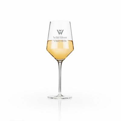 Viski® Raye Angled Crystal Chardonnay Glass, set of 2