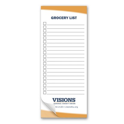 Paper Note Pad 3 1/2 x 8 1/2, 25 pages w/mag 4CP