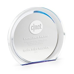 5½" Tall Blue Round Halo Acrylic