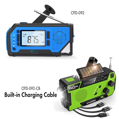 ResQ Emergency Weather Alert Radio – AM/FM/NOAA, 2000mAh Power Bank, Solar & Hand Crank