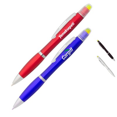 Combo Highlighter Pen w/ Custom Logo Twist Action Pens