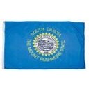 South Dakota Indoor Parade Flag w/Pole Hem & Fringe (3'x5')