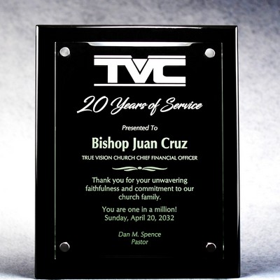 Canterbury Plaque With Stand-Out Ebony - 10.5"x13"