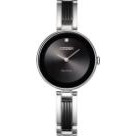 Citizen® Ladies' Axiom Eco-Drive® Two-Tone Watch w/Black Dial