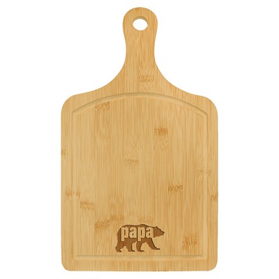 Bamboo Cutting Board Paddle Shape with Drip Ring