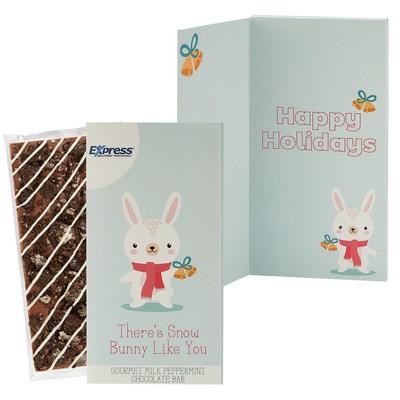3.5 Oz. Belgian Chocolate Greeting Card Box (There's Snow Bunny Like You) - Milk & Cookies Bar