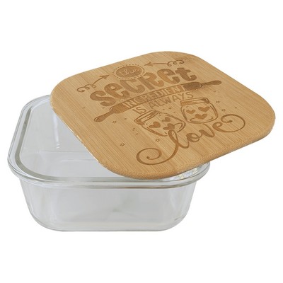 Glass Container with Bamboo Lid