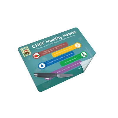 Full Coverage/ Full Color Flexible Cutting Mat Junior Size (7.5" X 11.5") by Chop-Chop