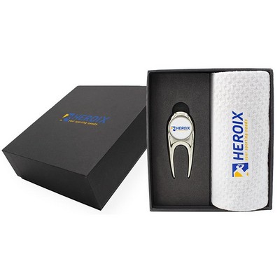 Scotsman's Divot Tool and Dormie Towel Mini Presentation Box