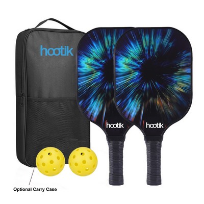 Full Color Premium Fiberglass Pickleball Set with Optional Paddle Carry Case