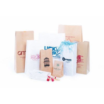 Flat Bottom S.O.S. White Paper Bags (6-1/2"x 4"x 13-1/8")