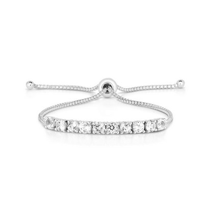 Jilco Inc White Topaz Bolo Bracelet