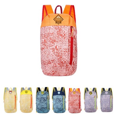 Stock Brushstroke Waterproof Nylon Backpack - 15.8x8.7x4"