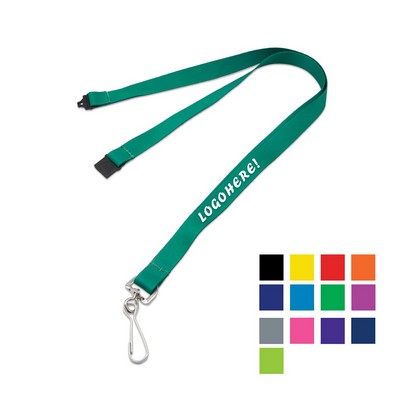 Custom 5/8" Lanyard w/ Swivel J Hook & Safety Breakaway