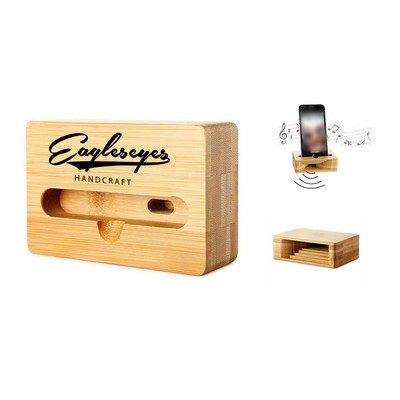 Wooden Sound Amplifier Cellphone Stand