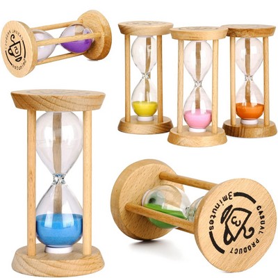 1/3/5mins Wood Colored Hourglass Sand Timers