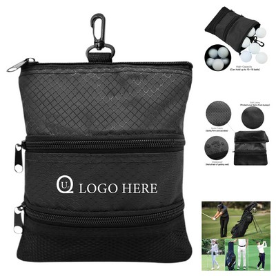 Waterproof Golf Accessory Zipper Hanging Pouch