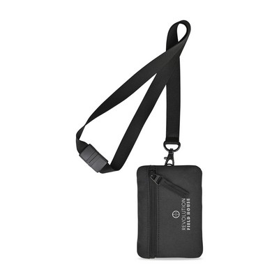 Rally Recycled ID Pouch Lanyard - Black