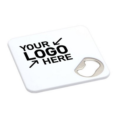 Square ABS Multi-Function Coaster with Bottle Opener