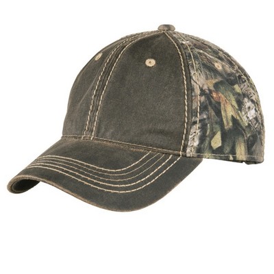 Port Authority Pigment Print Distressed Cap
