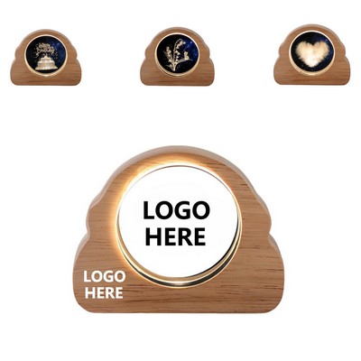 3D Inter-Carved Wooden Night Light