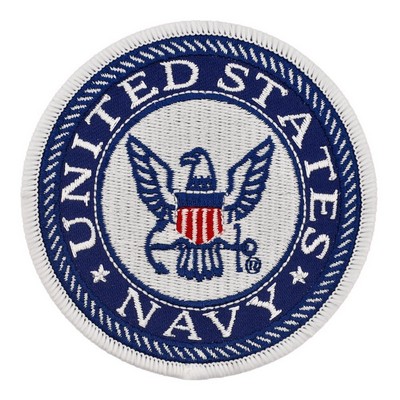 Officially Licensed U.S. Navy Round Logo Embroidered Patch - Iron On