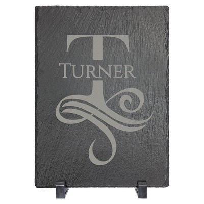 7" x 5" Rectangle Slate Decor with Plastic Feet