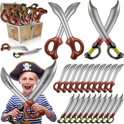 28" PVC Inflatable Pirate Sword for Swimming Pool Cosplay Stage