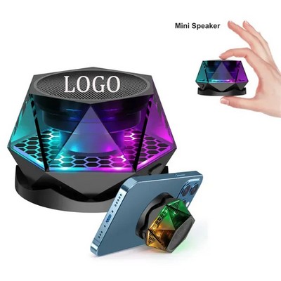 Magnetic Wireless Diamond Speaker with Multi Light