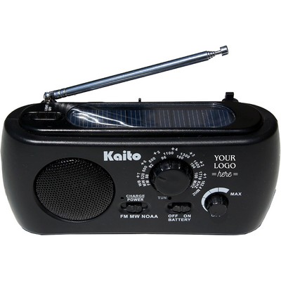 Kaito Portable Hand Crank Solar AM/FM NOAA Weather Radio with Flashlight