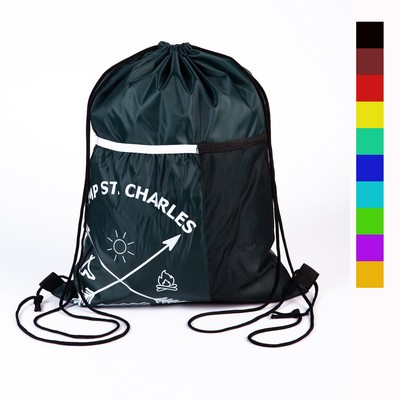 Polyester Shoulder Waterproof Drawstring Backpack