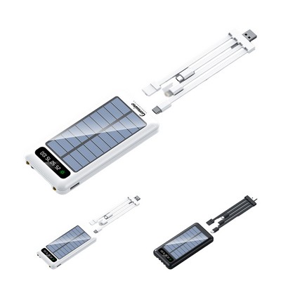 16000mAh Solar Power Bank with Dual Cable System