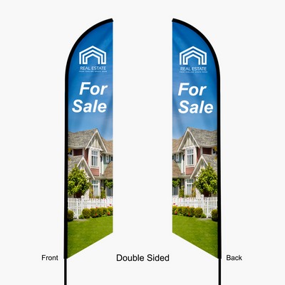 10.5' Feather Angled Flag Double Sided