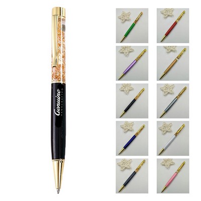 Metal Glitter Floating Ballpoint Pen