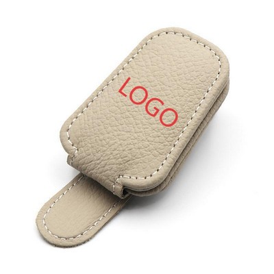 Magnetic Leather Sunglasses Holder