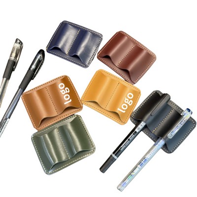 Dual Slot PU Leather Pocket Protector Sleeve