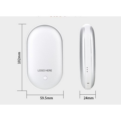Pebble Shape Rechargeable Hand Warmer & Power Bank