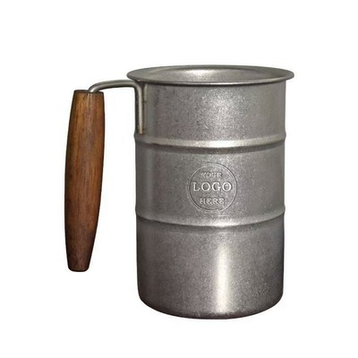 304 Stainless Steel Cup with Retro Industrial Style