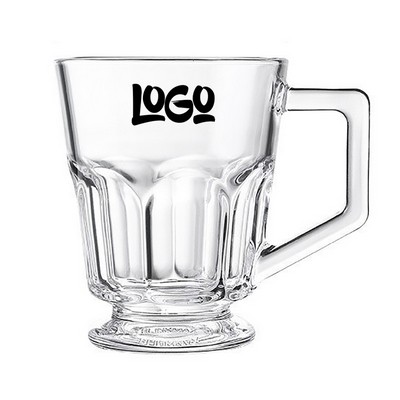 10oz Glass Coffee Mug w/ Handle
