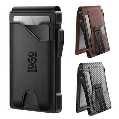 Genuine Leather RFID Anti-Theft Card Holder Wallet
