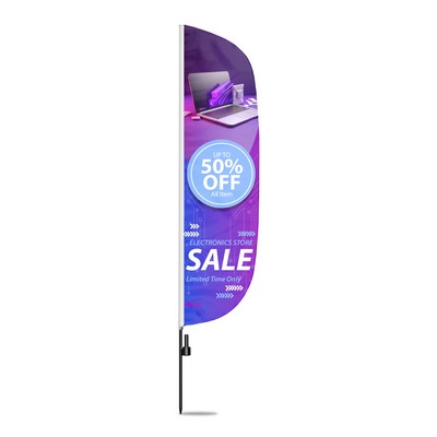 Custom Digital Printed Feather Flags - 8' x 2'