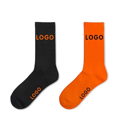 Jacquard Knit Cotton Socks