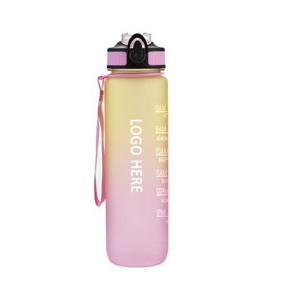 32oz Tritan Motivational Gym Sports Water Bottle