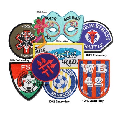 3" Custom Embroidered Patch (100% Thread Coverage)