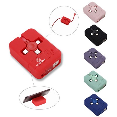 3" 1 USB Retractable Charging Cable