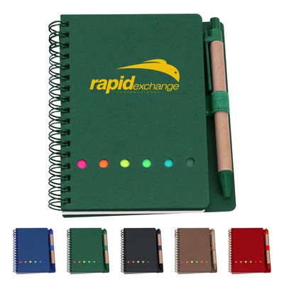 Mini Spiral Journal With Pen, Flags&Sticky Notes
