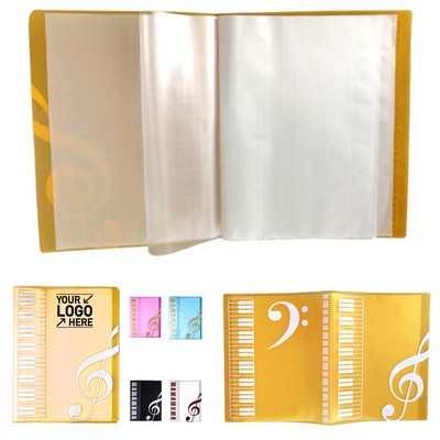 40-Pocket Music Sheet Organizer Folder