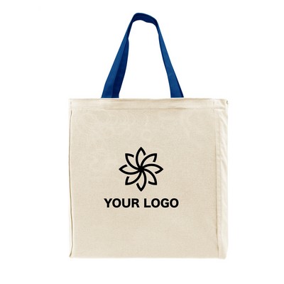 USA Union Made Zipper Pocket Natural Canvas T Bottom Tote