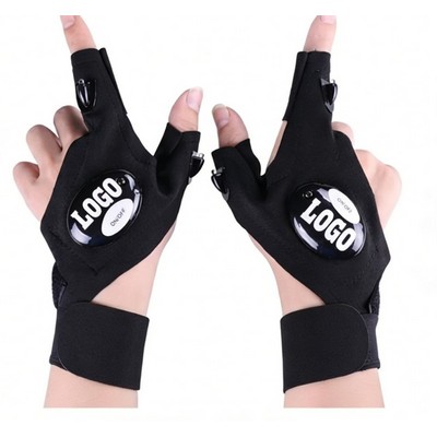 Hands-Free LED Light Gloves with Adjustable Strap